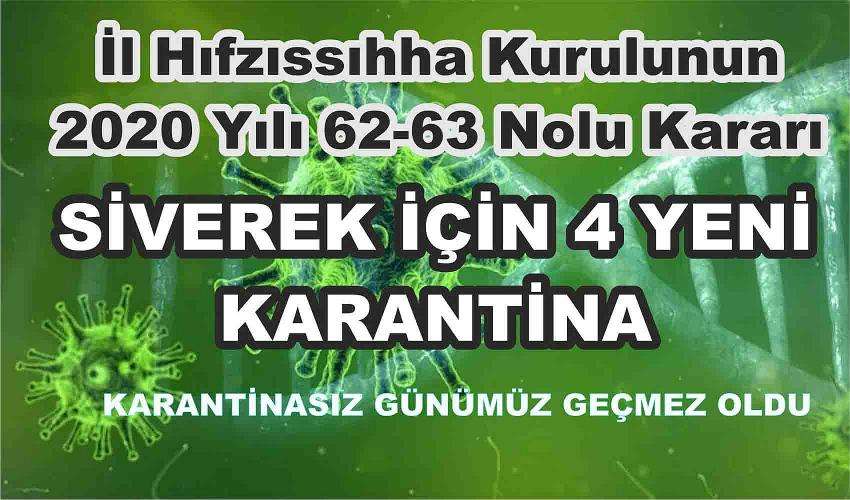 Siverek için 4 Adrese daha Karantina 