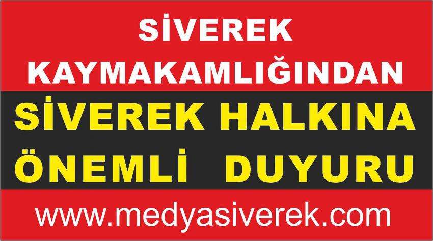 Siverek Kaymakamlığından Önemli Duyuru. 