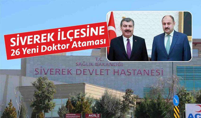Siverek Devlet Hastanesine 26 Yeni Doktor atandı